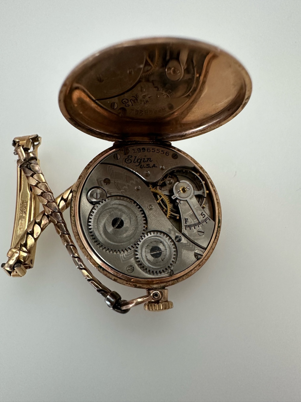 Vintage Elgin Gold Filled Pocket Watch converted to GF Bracelet Made in USA - Picture 7 of 7
